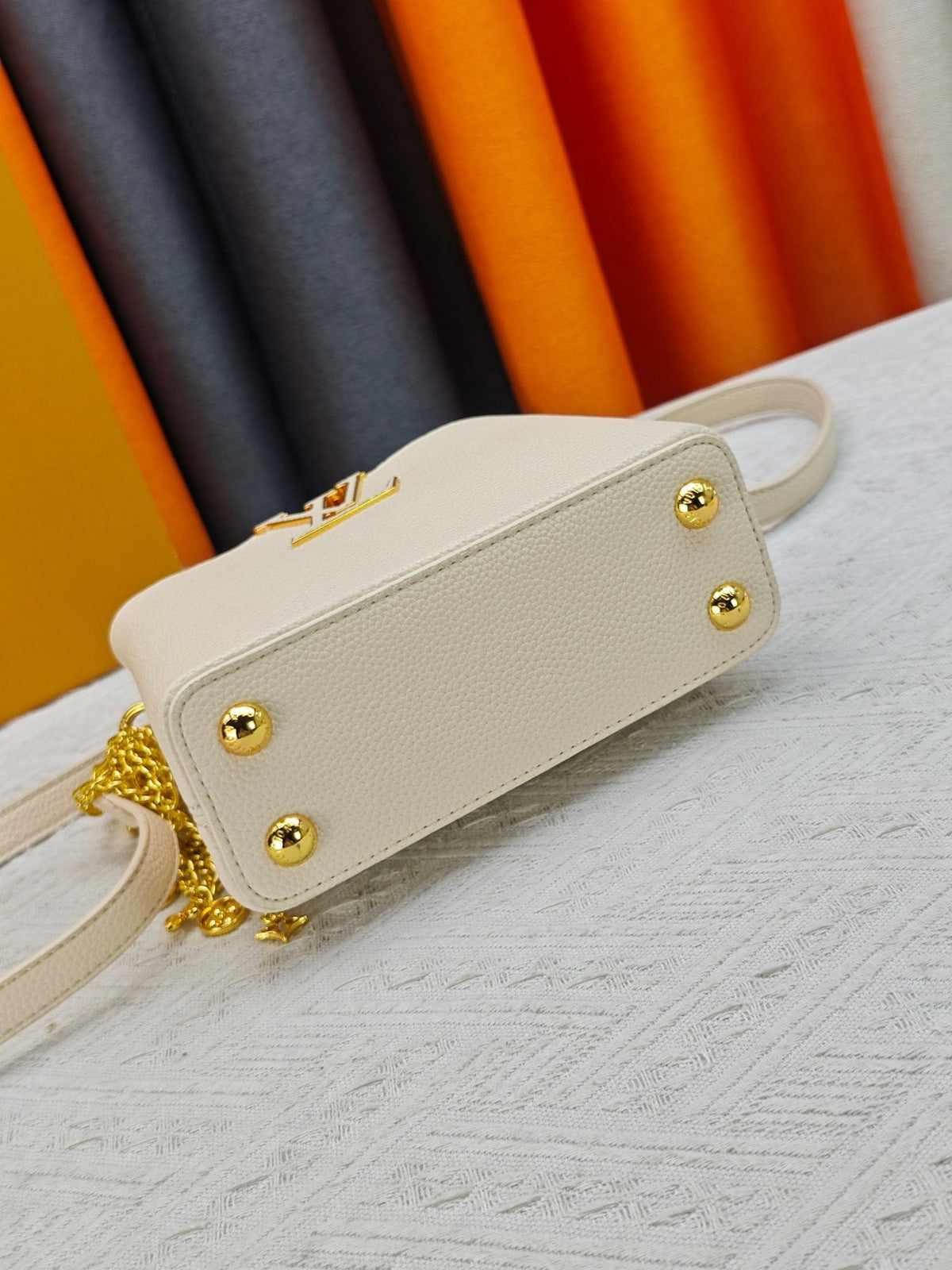 Louis Vuitton Capucines Chain Charm Top-Handle Bag — detail