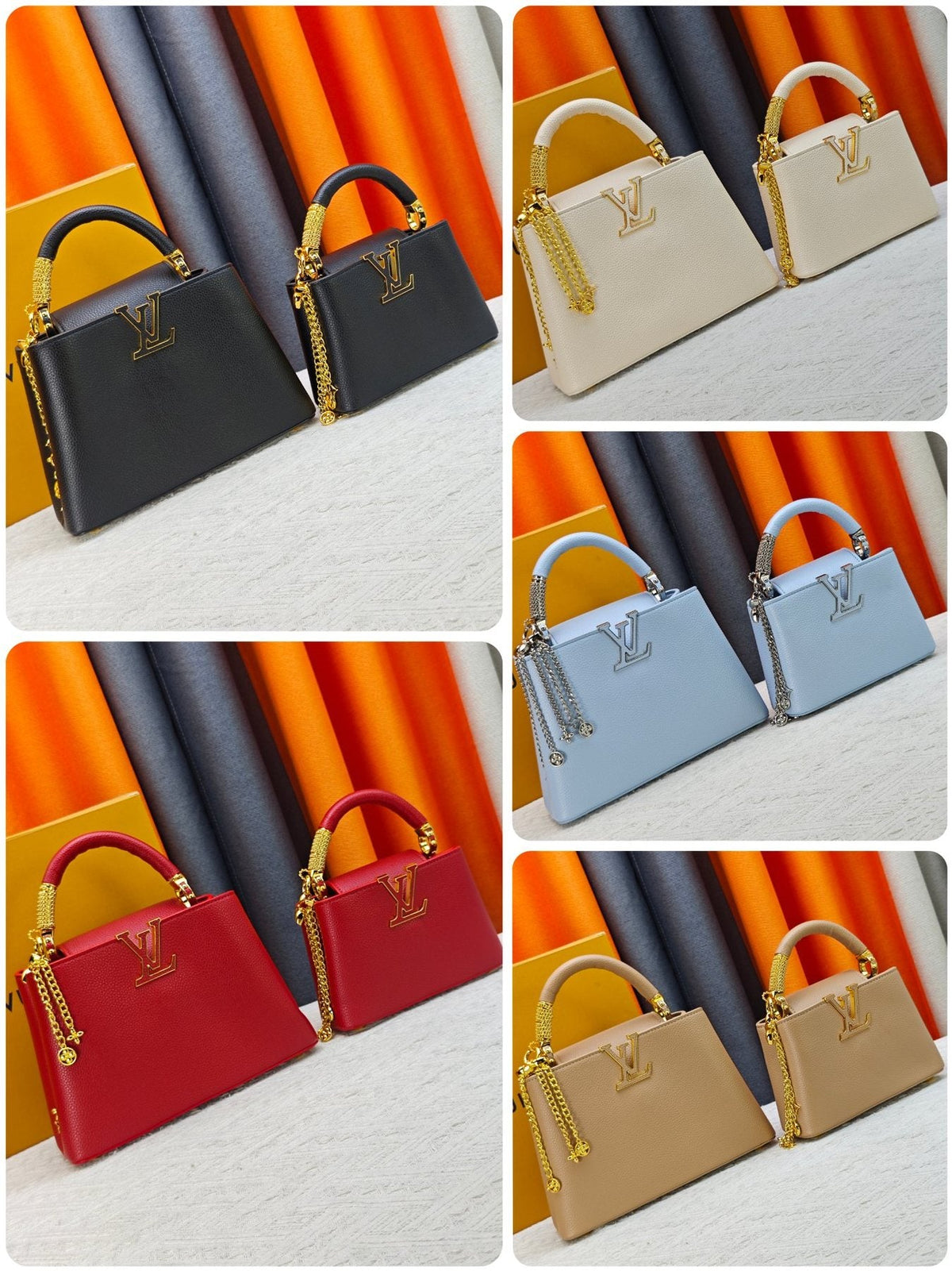 Louis Vuitton Capucines Chain Charm Top-Handle Bag — comparison