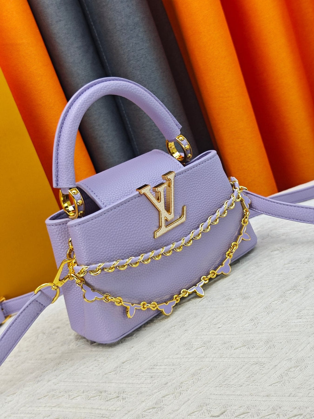 Louis Vuitton Capucines Nano Mirage Chain Top-Handle Bag — front