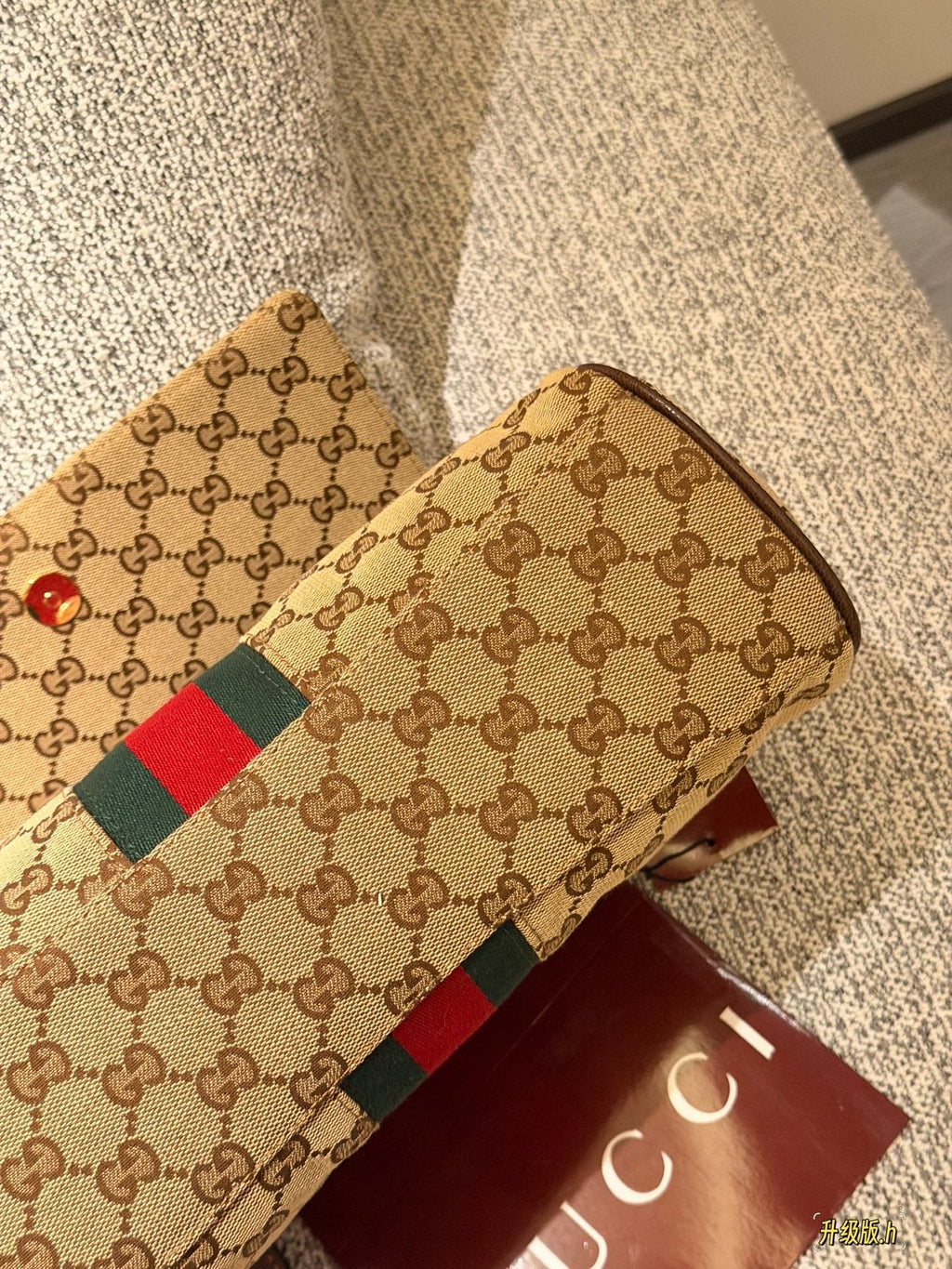 GG Paparazzo Monogram Horsebit Messenger Bag — back