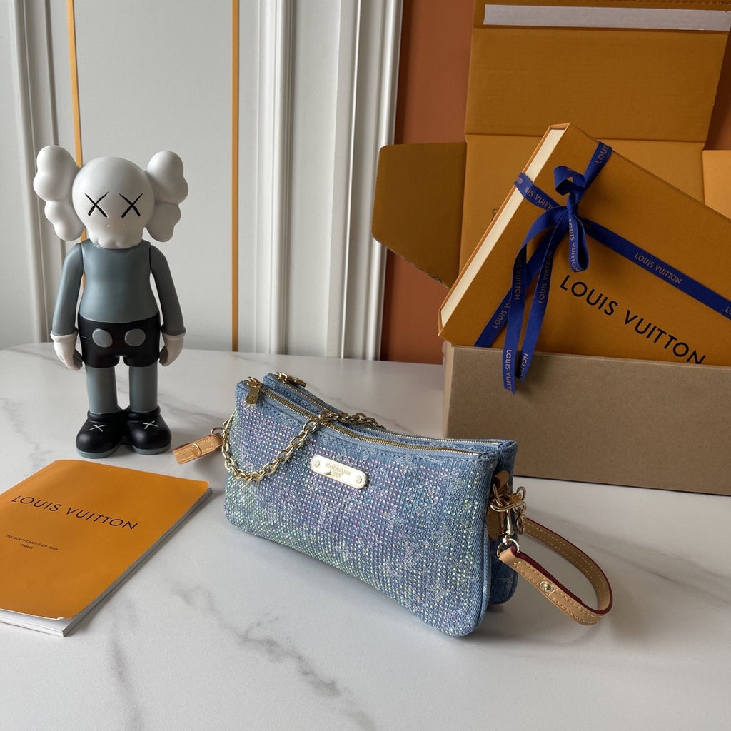 Louis Vuitton Liv Pochette Embellished Shoulder Bag — side