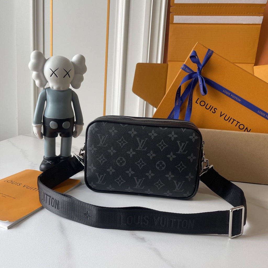 Louis Vuitton Alpha Monogram Messenger Bag — back