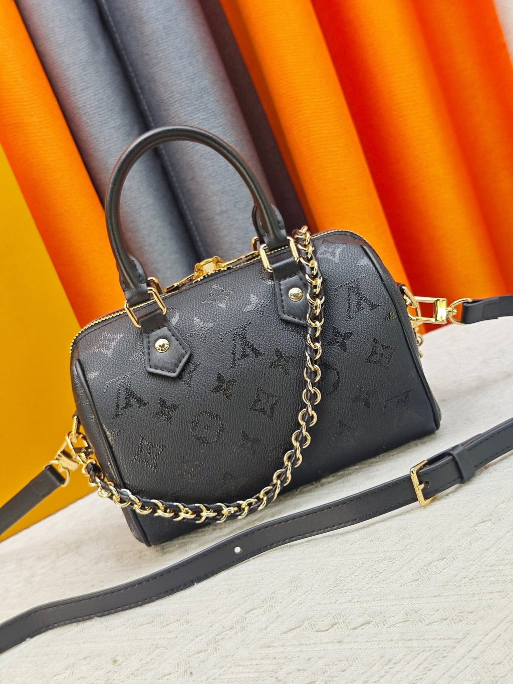 Louis Vuitton Speedy Bandoulière Tonal Monogram Bag — back