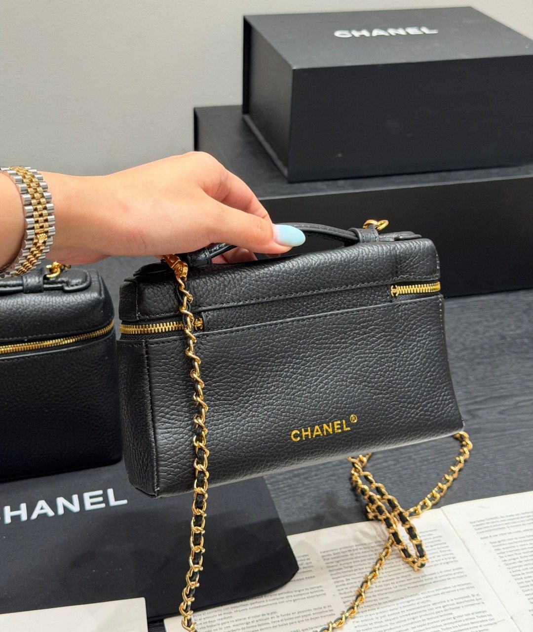 Chanel LP Box Top-Handle Shoulder Bag — back