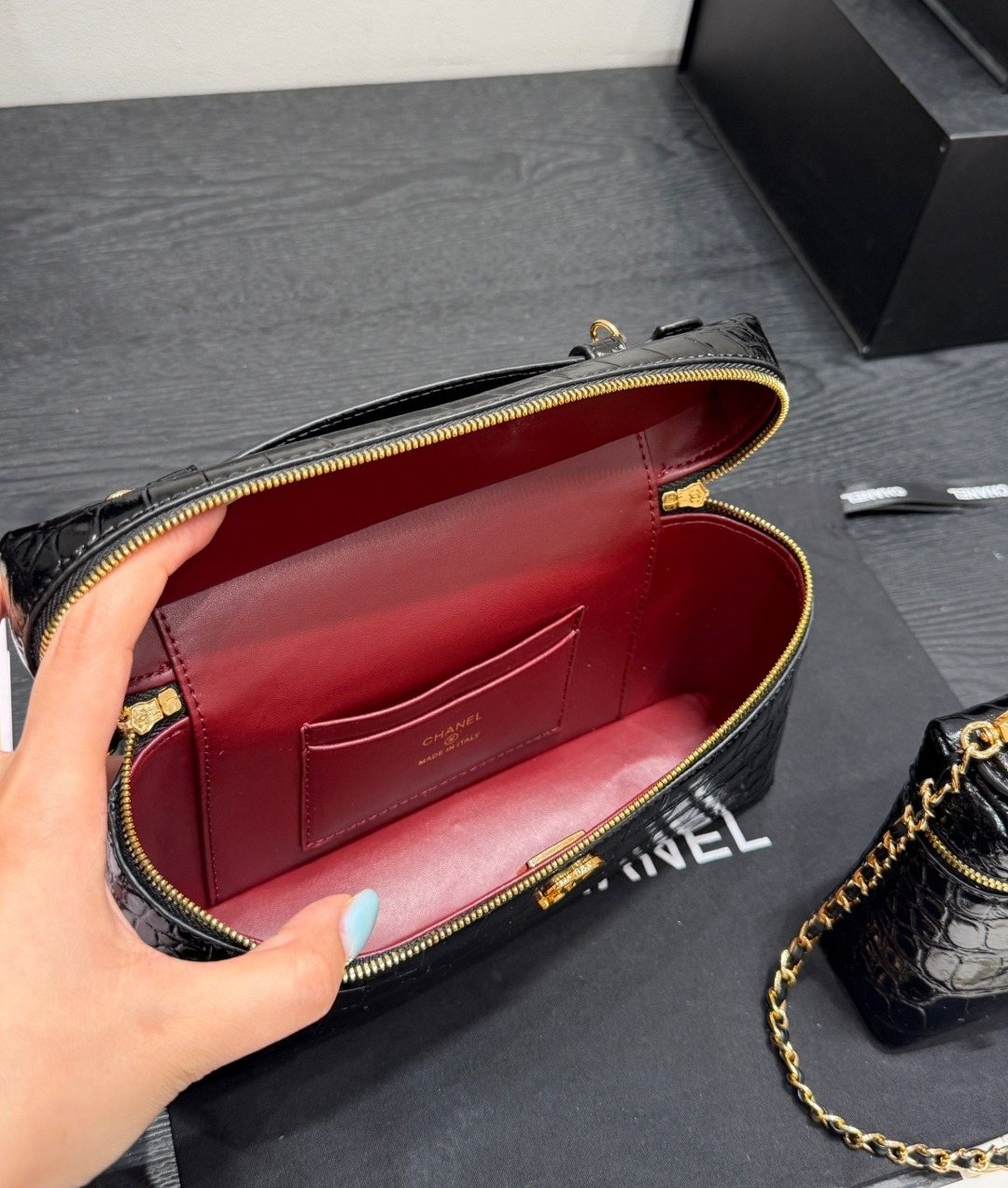 Chanel LP Box Top-Handle Shoulder Bag — detail