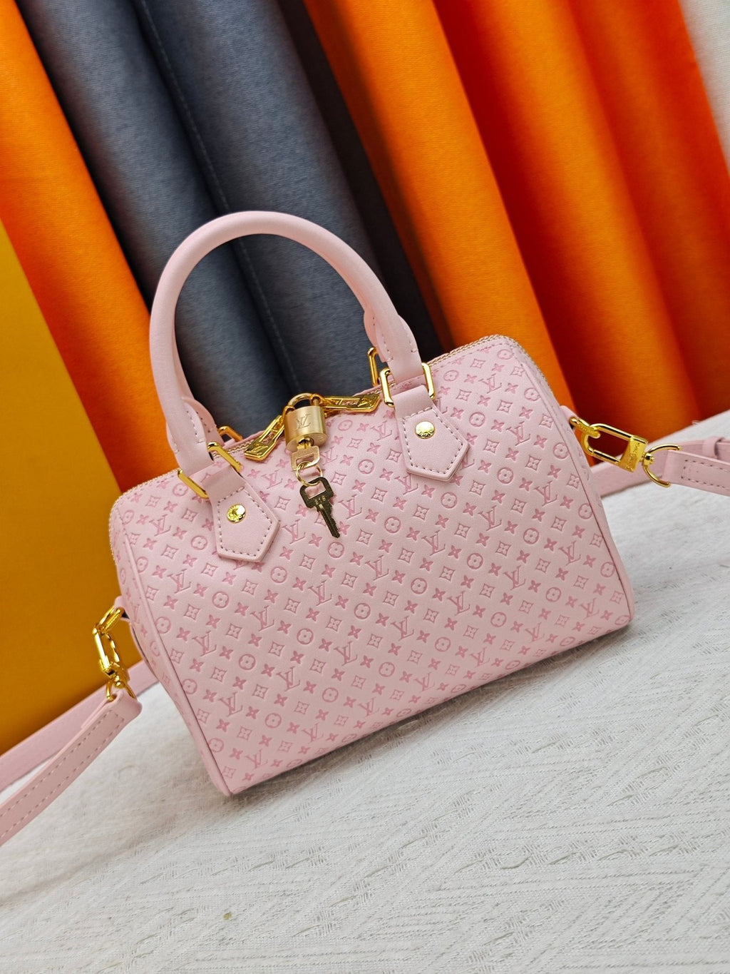 Louis Vuitton Speedy Bandoulière Embossed Monogram Satchel — hero