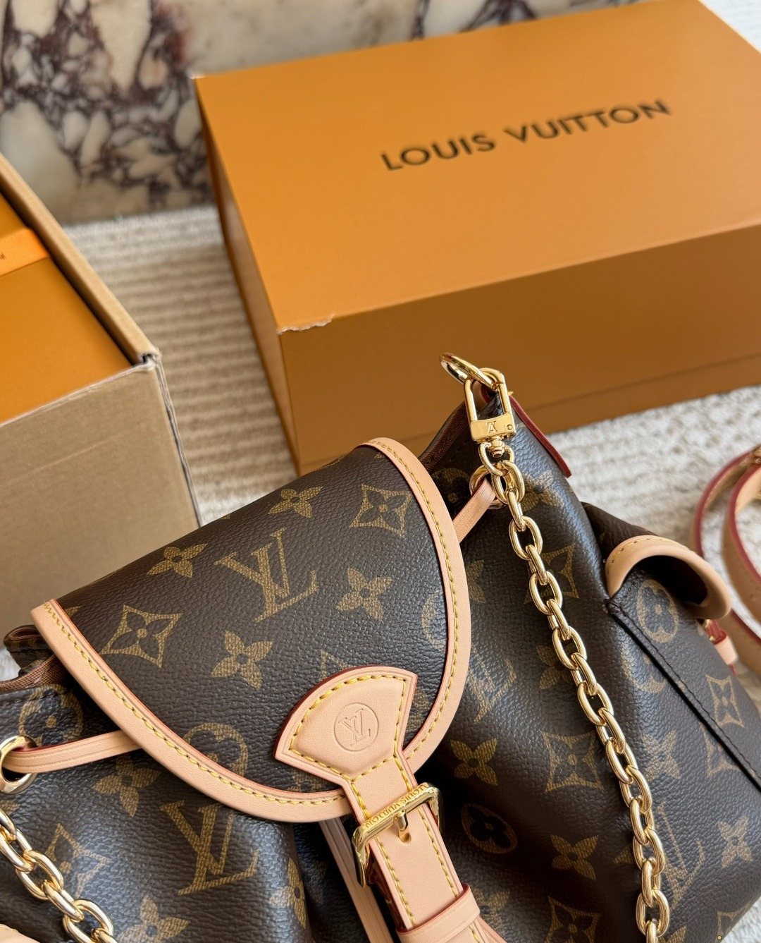 Louis Vuitton Odyssée Monogram Shoulder Bag — detail