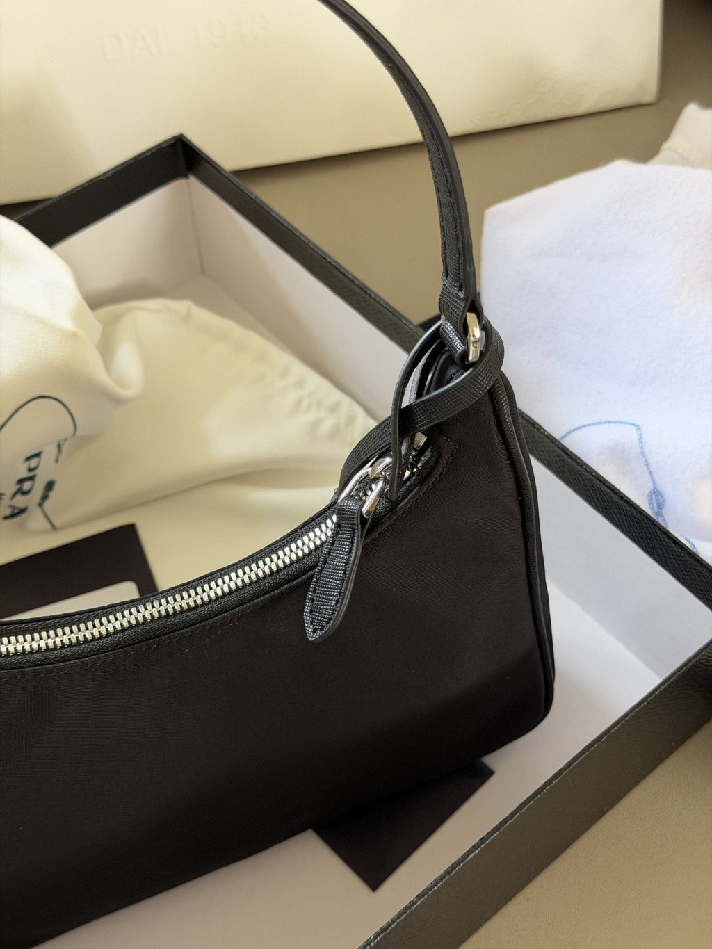 Prada Hobo 2005 Nylon Shoulder Bag — detail