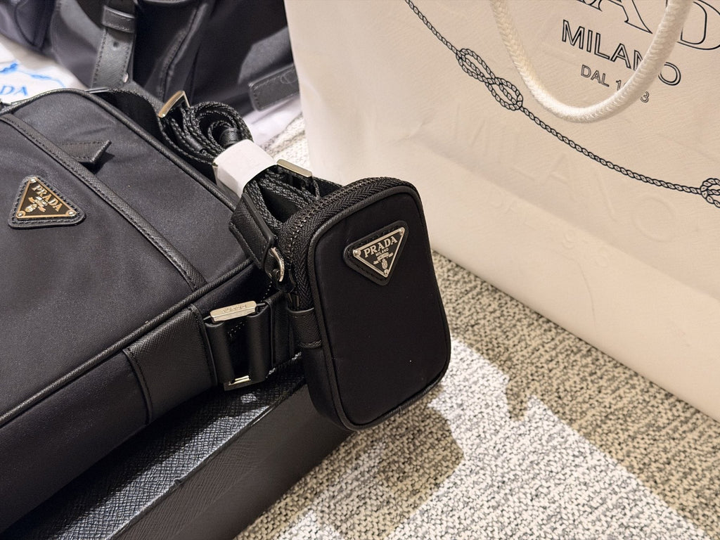 Prada Nylon Crossbody Bag with Strap Pouch — detail
