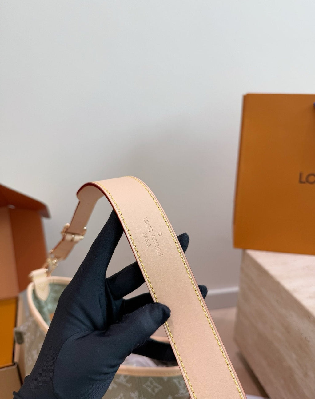 Louis Vuitton Carryall Cargo Monogram Denim Shoulder Bag — detail