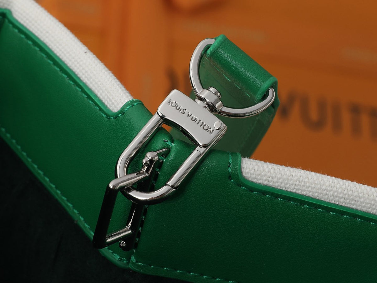 Louis Vuitton Shopper Tote with Green Trim — detail