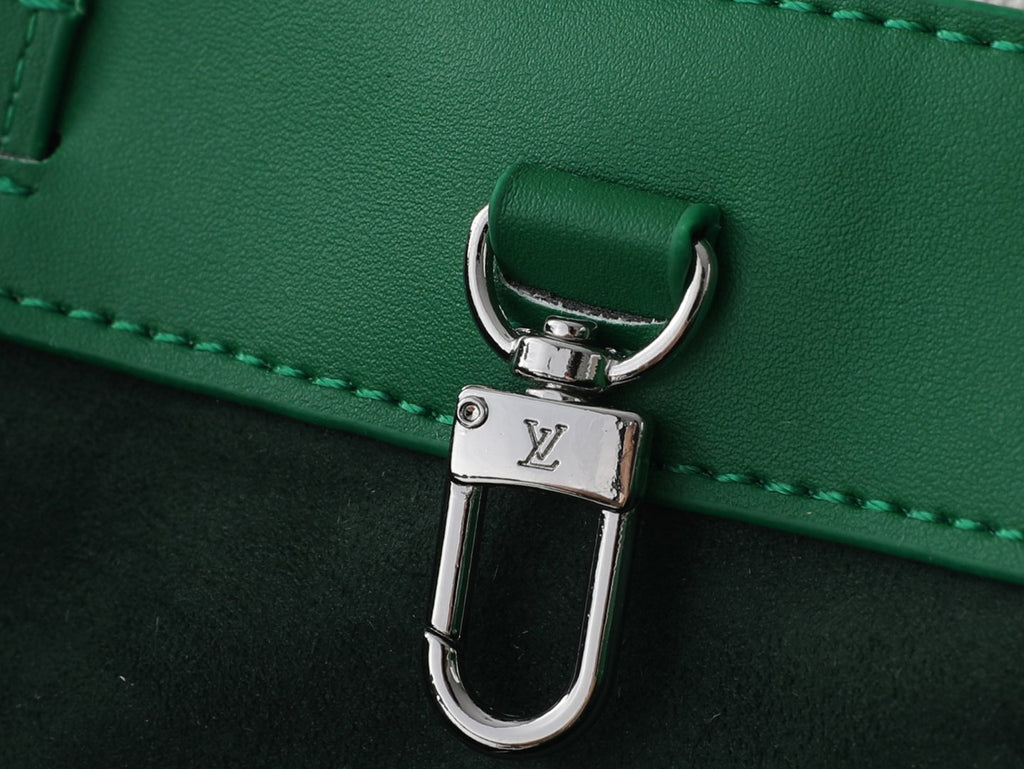 Louis Vuitton Shopper Tote with Green Trim — detail