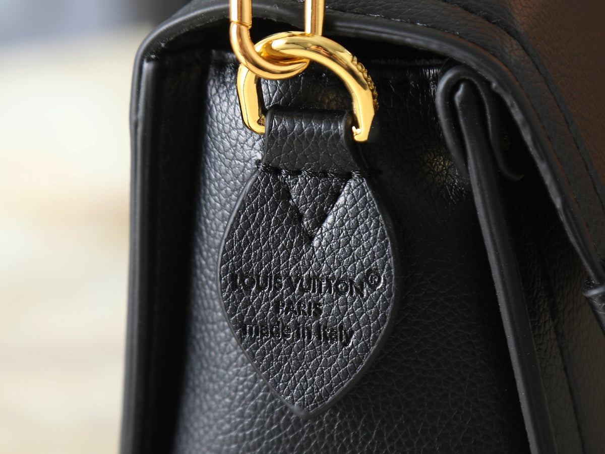 Louis Vuitton Gold-Clasp Flap Top-Handle Bag — detail