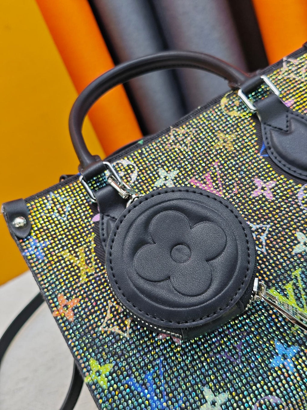 Louis Vuitton OnTheGo Patterned Tote with Round Pouch — detail