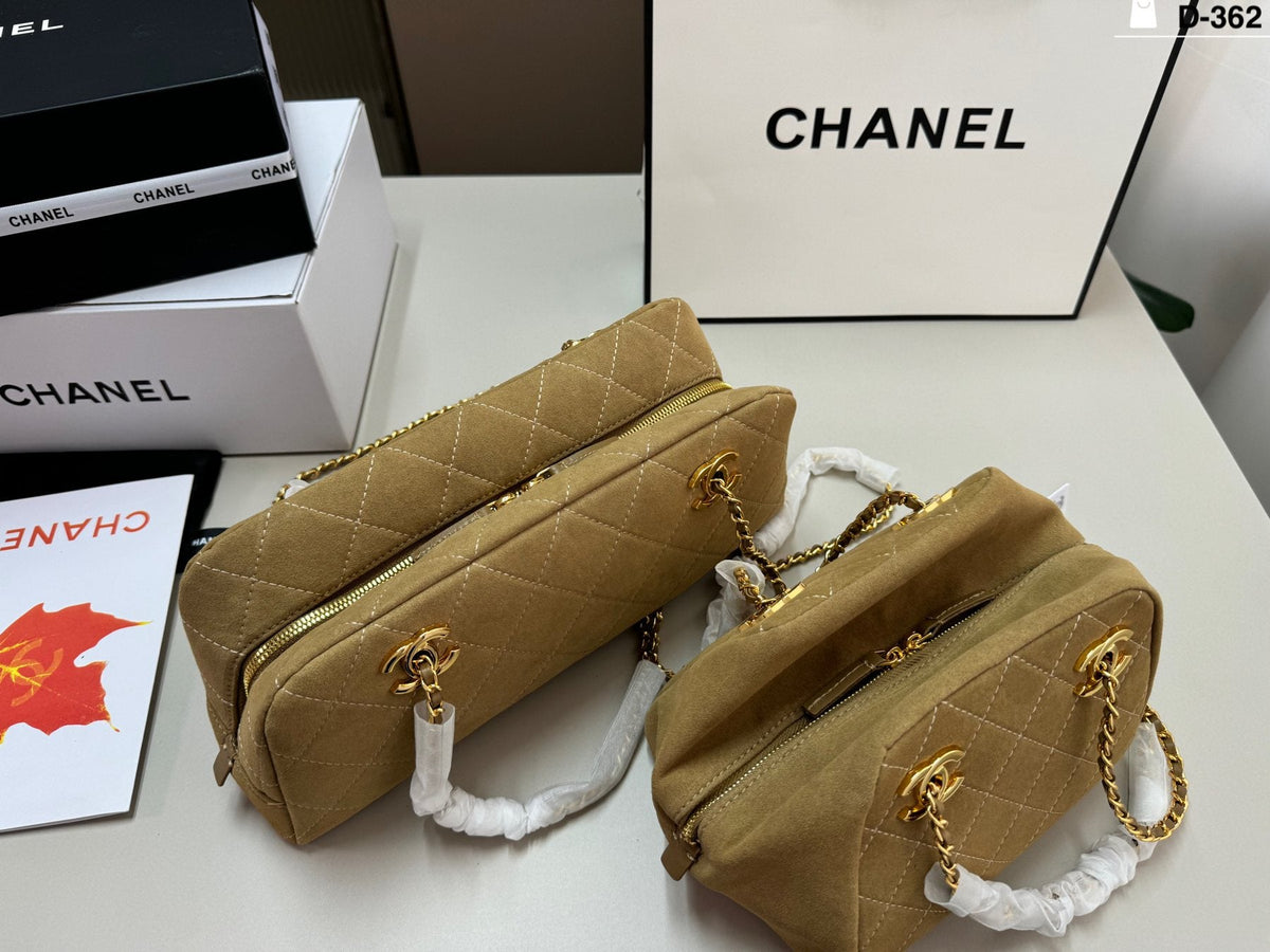 Chanel Diamond-Quilted Chain Baguette Shoulder Bag — comparison