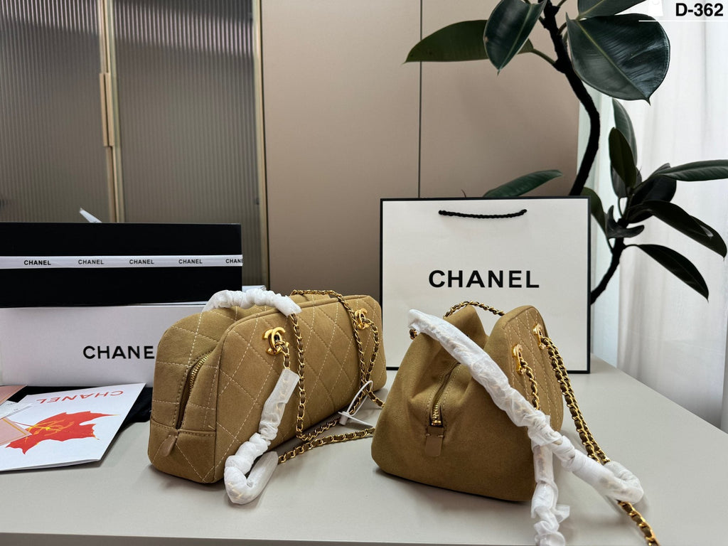 Chanel Diamond-Quilted Chain Baguette Shoulder Bag — comparison