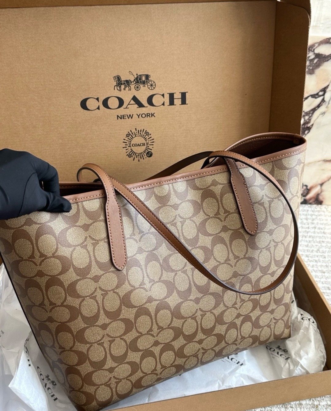 Coach City Signature Tote Bag — back