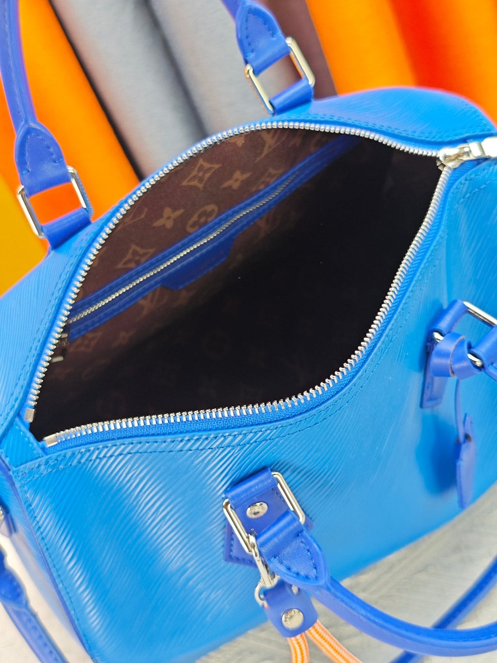 Louis Vuitton Speedy Soft Epi Leather Satchel — detail
