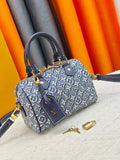 Louis Vuitton Speedy Bandoulière Blue Monogram Handbag — hero